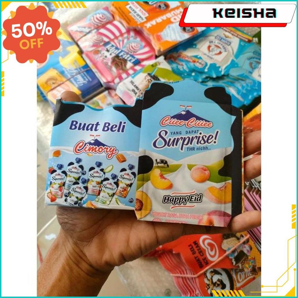 

Amplop Snack/Jajanan Lebaran Sultan/ Mixue/Kopiko/Walls/ Kfc Cfc Silverqueen Cimory Tenggo Siap Kirim