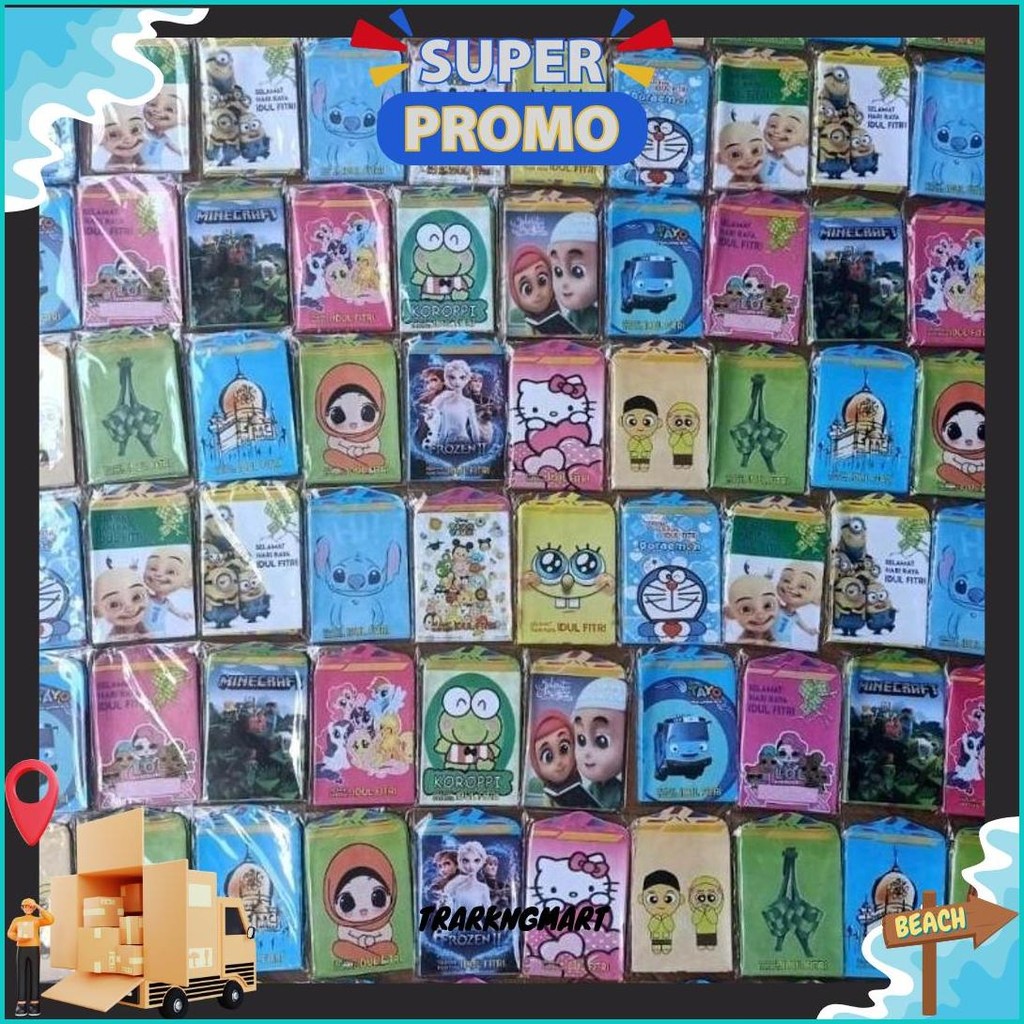 

100 Amplop Lebaran Medium Motif Karakter Kartun Lucu (Sudah Di Lem) Siap Pakai Siap Kirim