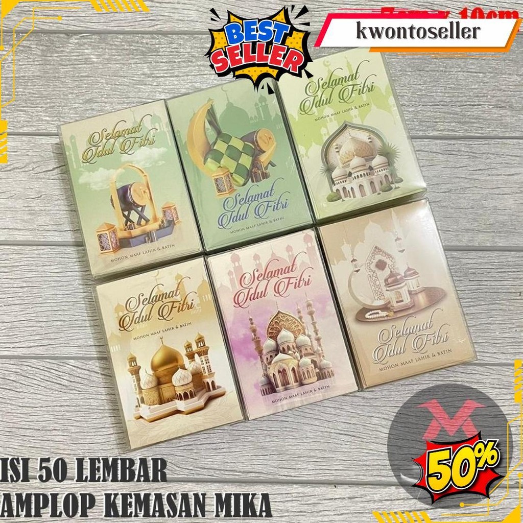 

[50 Lembar] Amplop Lebaran Kemasan Mika Isi 50 Lembar Amplop Idul Fitri Thr Lucu Gift Eid Mubarak Motif Banyak Islamic Dan Kartun Lucu 2025 Hari Raya Termurah Banget