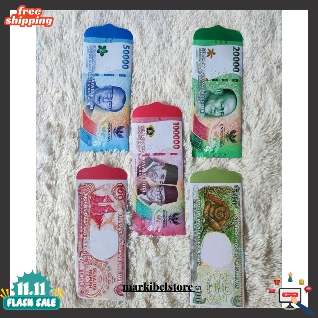 

100 Lembar Amplop Lebaran Idul Fitri Ukuran Panjang Besar Gratis Ongkir