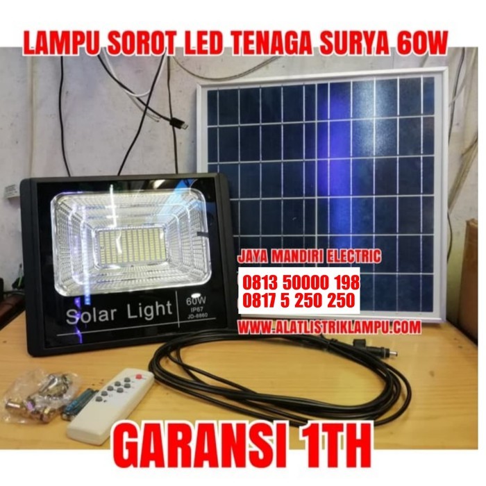 Lampu Sorot Led Tenaga Surya 60 Watt Solar Cell 60Watt Panel 60W