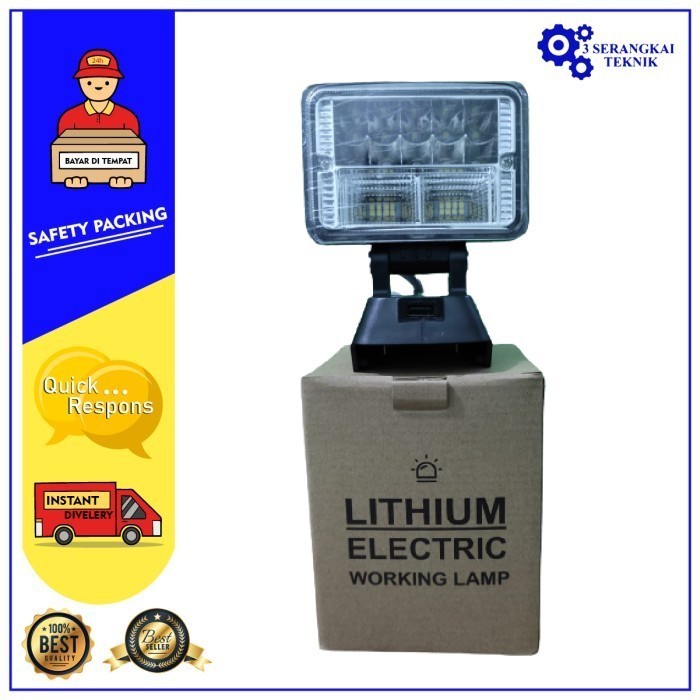 Cordless Lampu Sorot Kerja Led Baterai Work Lamp Senter Usb Lxt Jld