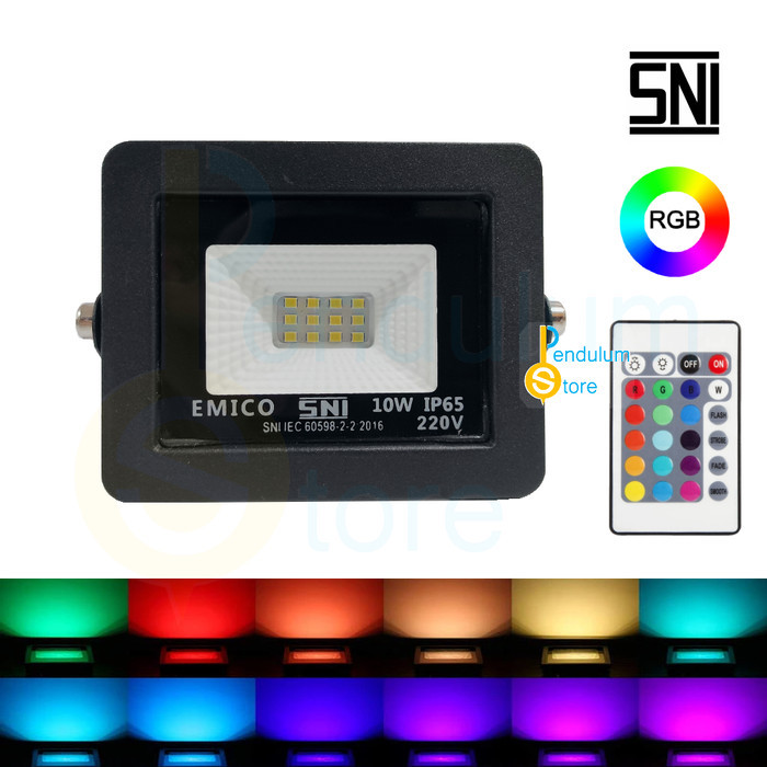 Lampu Sorot Emico Smd Led 10 Watt Sni Ip65 Lampu Tembak Floodlight Lam