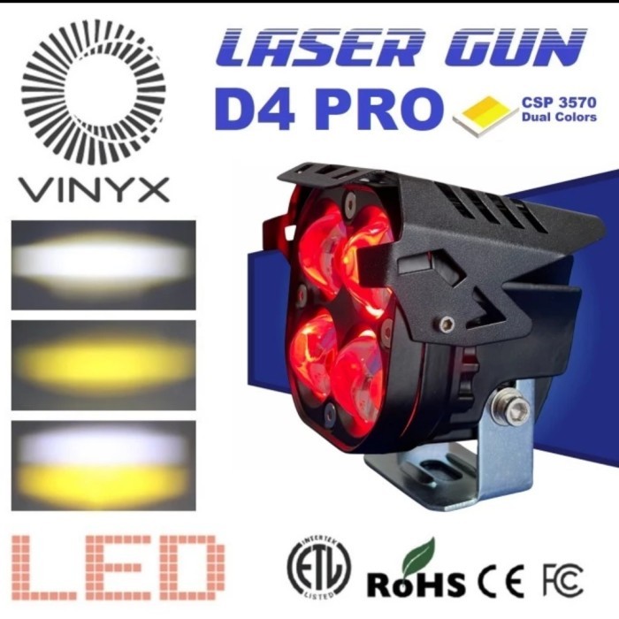 Lampu Tembak Sorot Laser Gun Led Vinyx D4 Pro Demon Devil Eye Merah