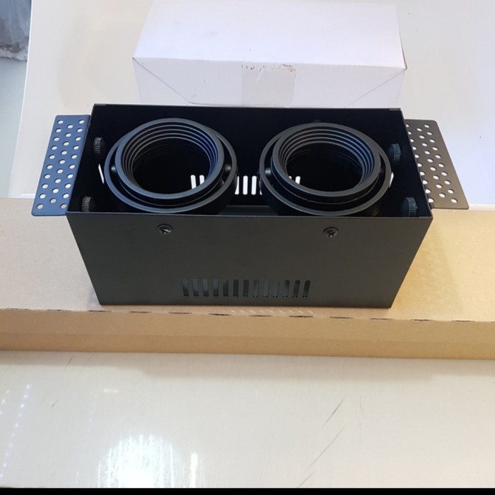 Kap Lampu Downlight 2 Gang Mr16/Kap Spotlight Sorot Mr16