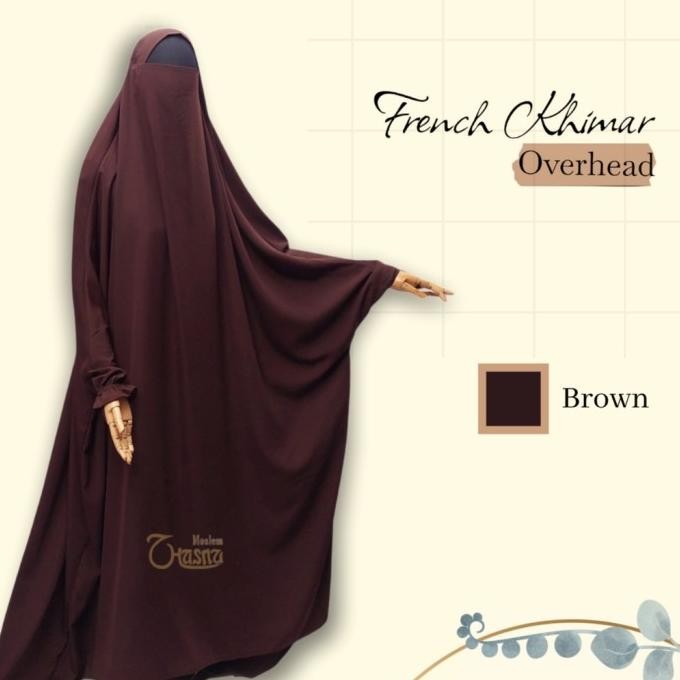 Overhead French Khimar Termurah Khimar Terusan Gamis Overall Onepiece Best Seller