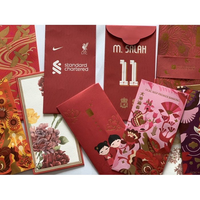 

Amplop/kertas angpao Imlek logo bank isi 10