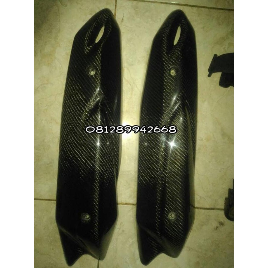 cover knalpot yamaha aerox 155vva carbon kevlar