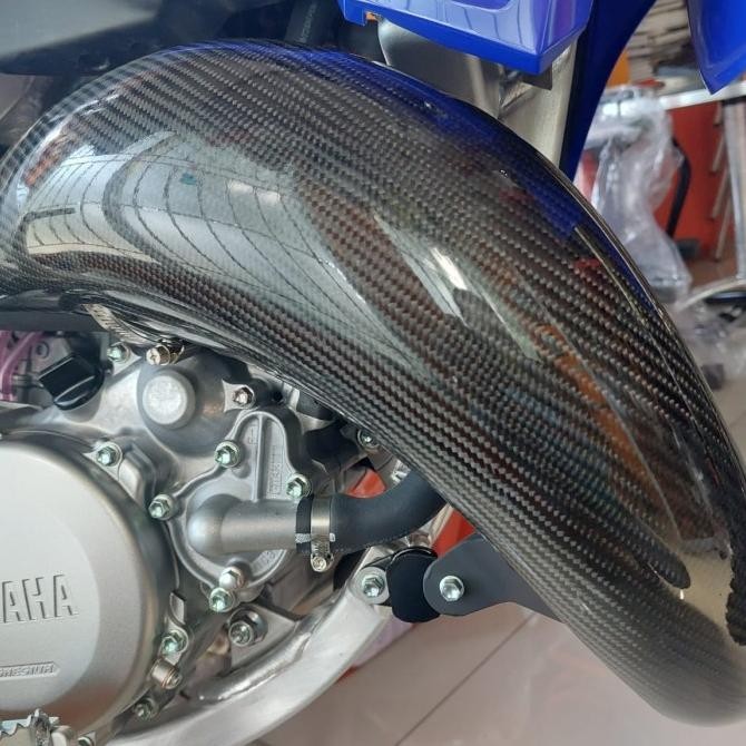 Cover knalpot YZ125 2023 carbon pelindung knalpot yz 125 2023 carbon