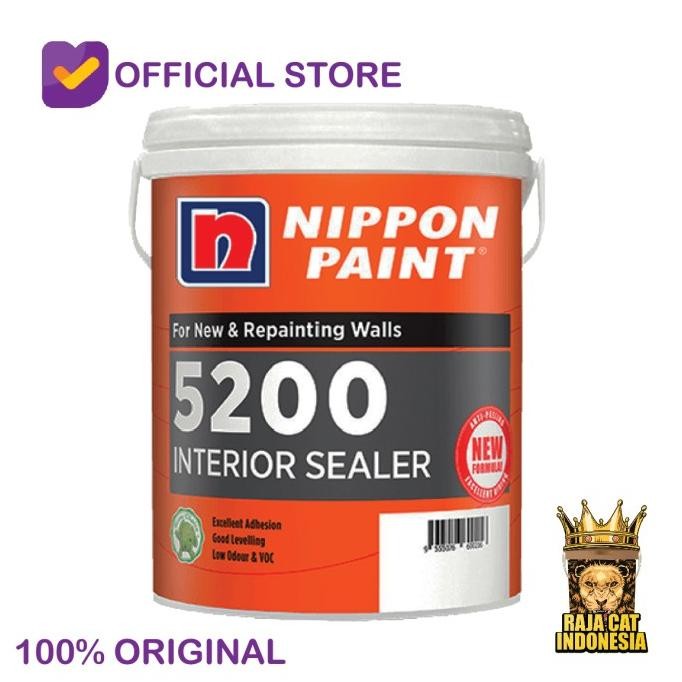 Cat Dasar Tembok Nippon Paint Wall Sealer Interior 5200 25 Kg Pail