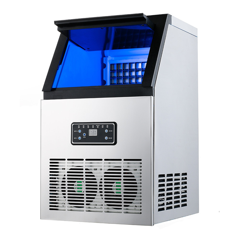 IQS Ice Maker 50KG Commercial Ice Cube Machine Intelligent Automatic Milk Tea Shop Commercial Ice Ma