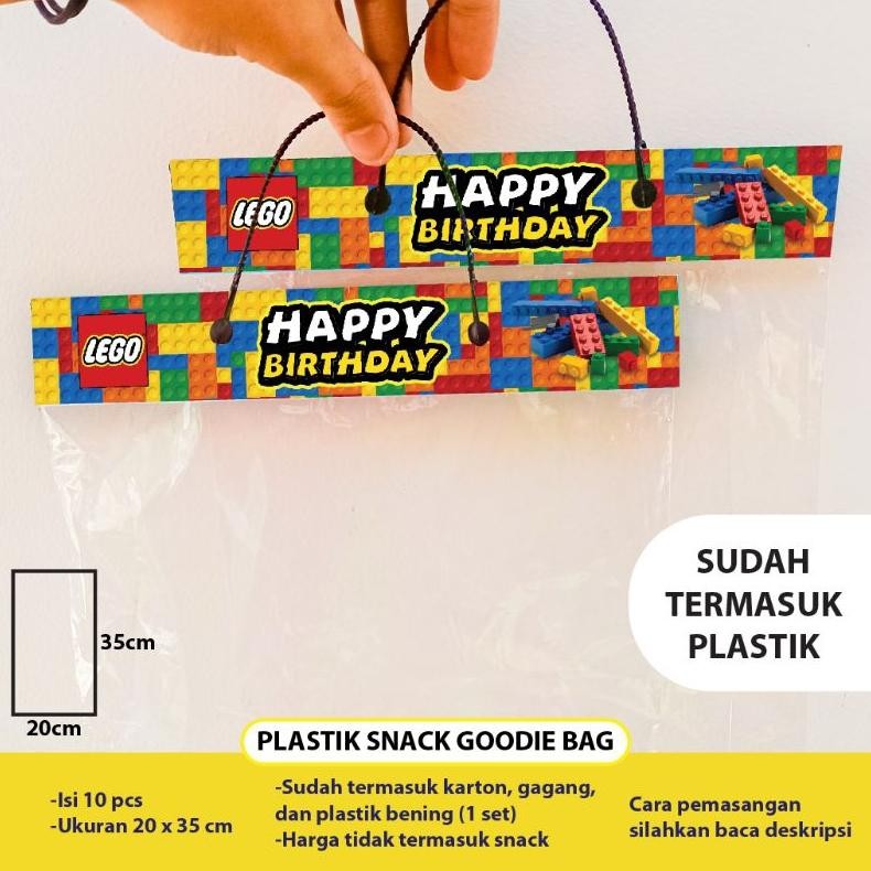 

PLASTIK SNACK LEGO GOODIE BAG DEKORASI ULTAH HIASAN ULANG TAHUN