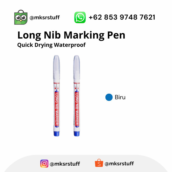 

HOT SALE! Long Nib Marking Pen (Warna Biru)