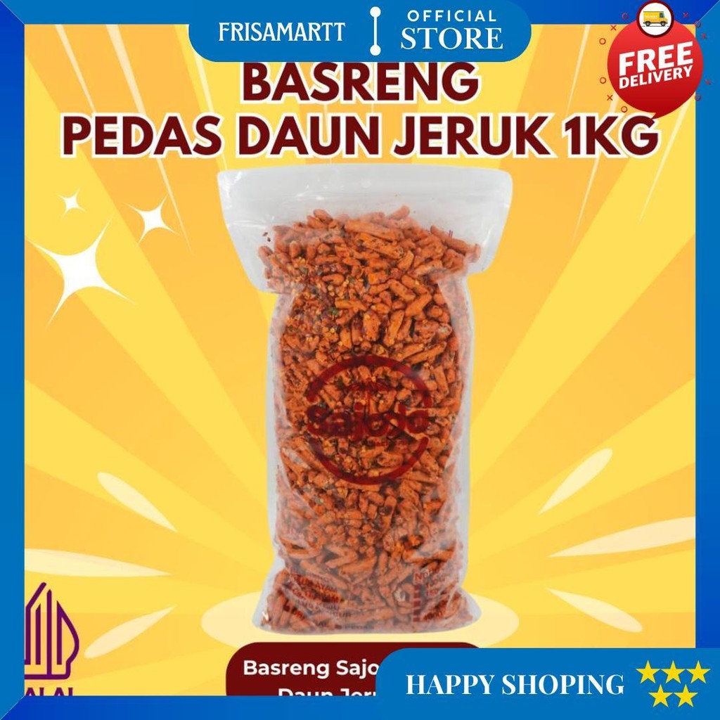 

[Flash Sale] Basreng Pedas Daun Jeruk Sajodo Snack - 1Kg D Termurah