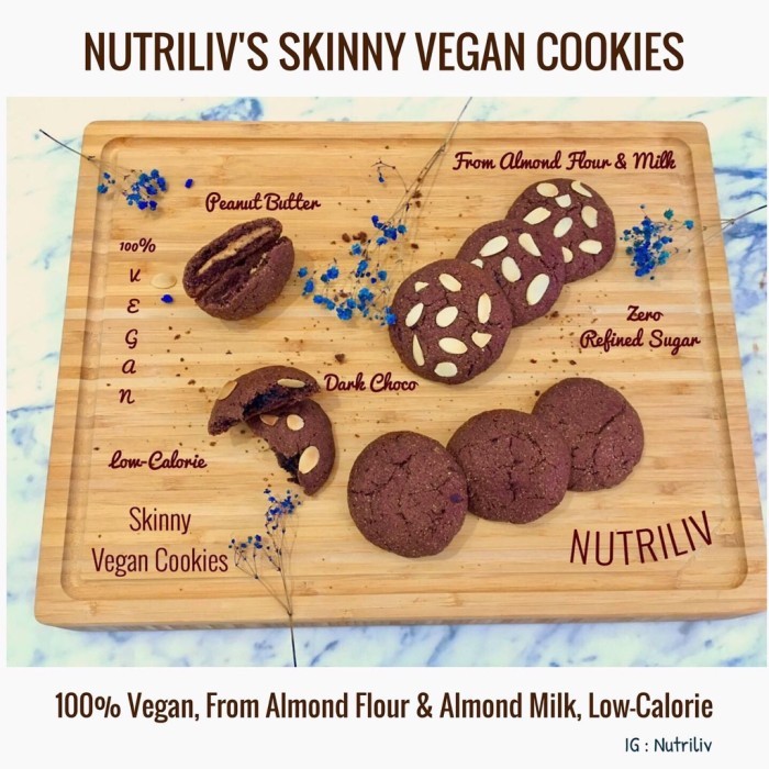 

Product Terlaris Mixed Flavours - Skinny Vegan Cookies - Dark Choco & Peanut Butter