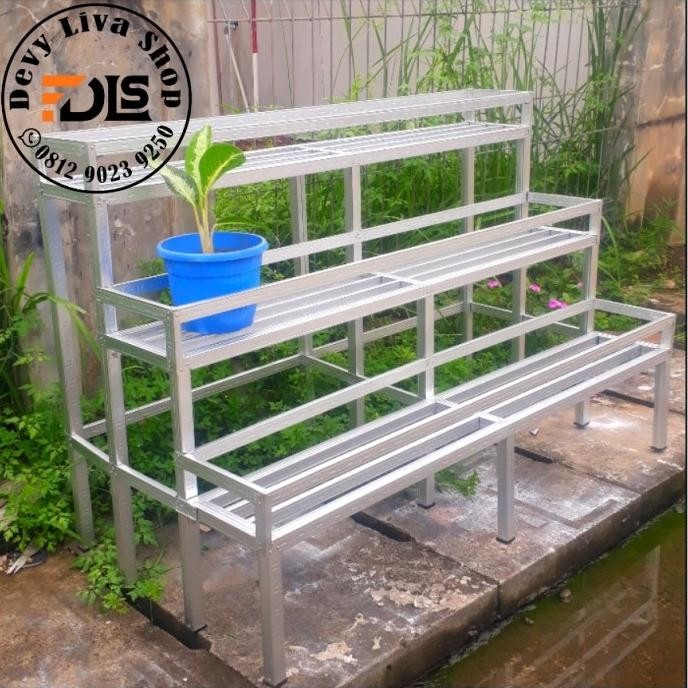 Rak Pot bunga susun 3 panjang 1,5 meter TD