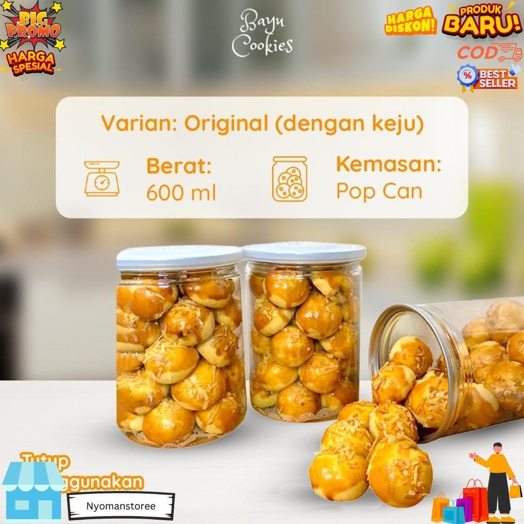 

Kue Kering Nastar Cheese 600Ml - Nastar Keju Enak Dengan Topping Cheese Cemilan Pop Can Kue Lebaran Homemade By Bayu Cookies D Sale