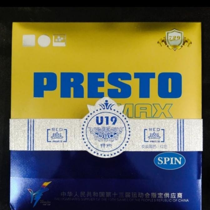 TERMURAH - Karet Bet Pingpong Friendship 729 Presto MAX Spin