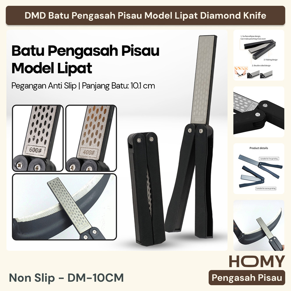 DMD Batu Pengasah Pisau Model Lipat Diamond Knife Sharpener Non Slip - DM-10CM