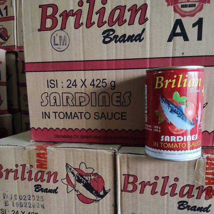 

Sarden Brilian 425gram 1dus isi 24kaleng Termurah