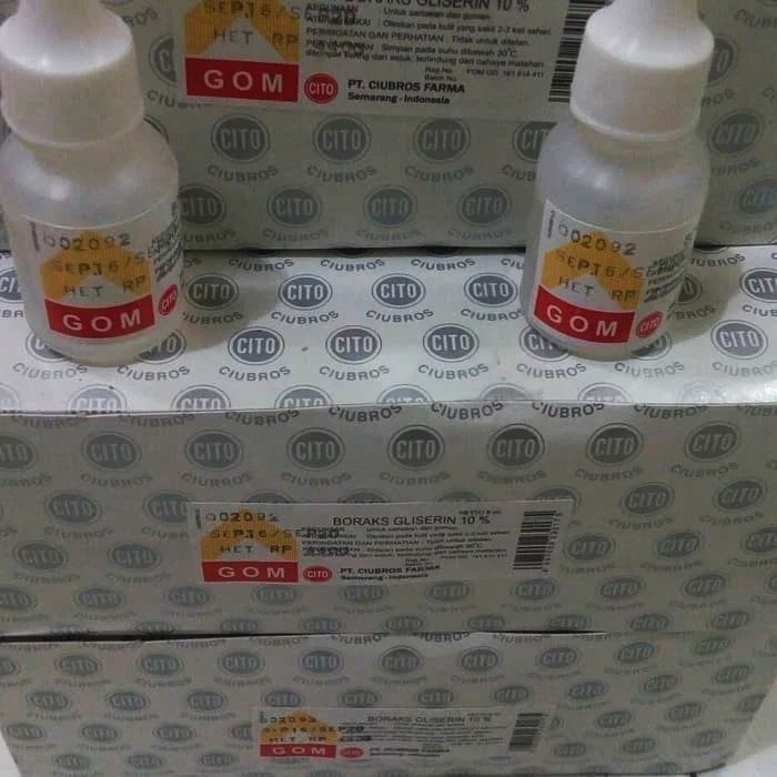 GOM BORAX GLISERIN  8ML - Meredakan nyeri sariawan,bibir pecah-pecah