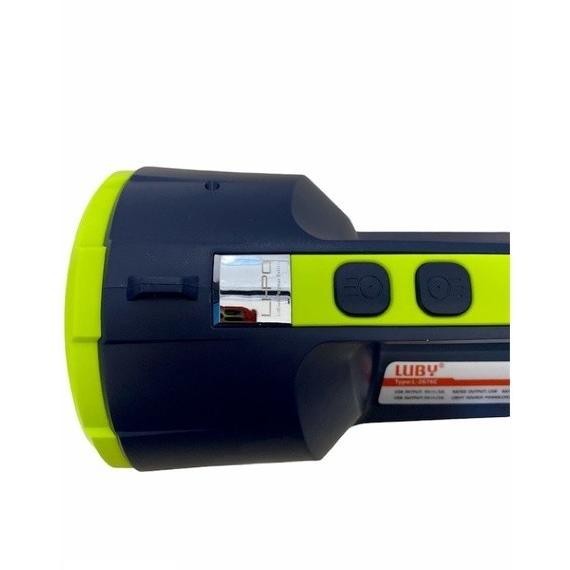 Senter Besar LUBY 25 Watt + Lampu samping (PowerBank) L-2677c Terlaris