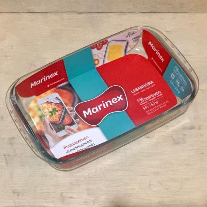 *$*$*$*$] Marinex 6538 5 Liter Loyang Kue Kaca Persegi Panjang