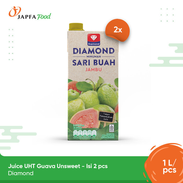 

Diamond Juice UHT Guava Unsweet 1L - Isi 2 pcs