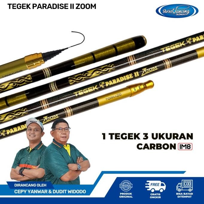 Tegek Paradise II Zoom Powerful Tornado Carbon Kelenturan Medium Terlaris