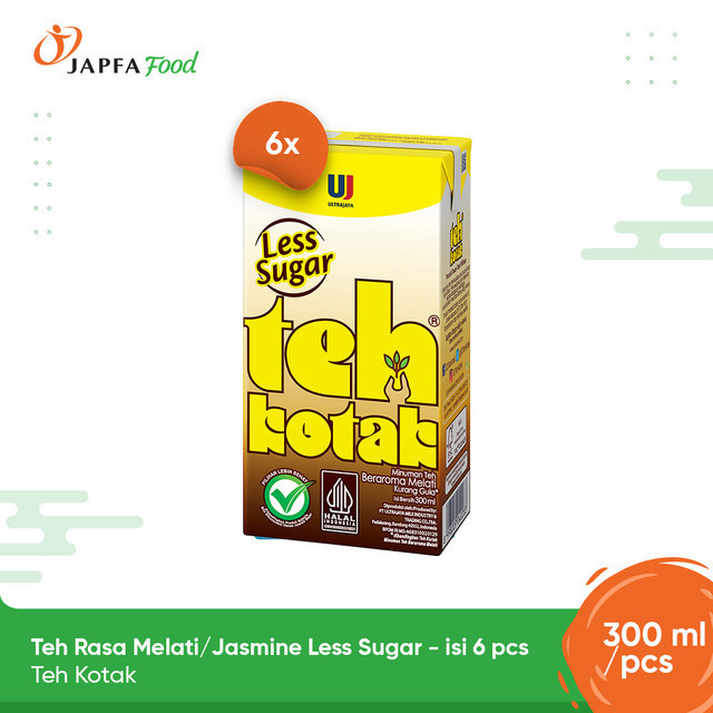 

Teh Kotak Jasmine / Melati Less Sugar 300ml - Isi 6 pcs