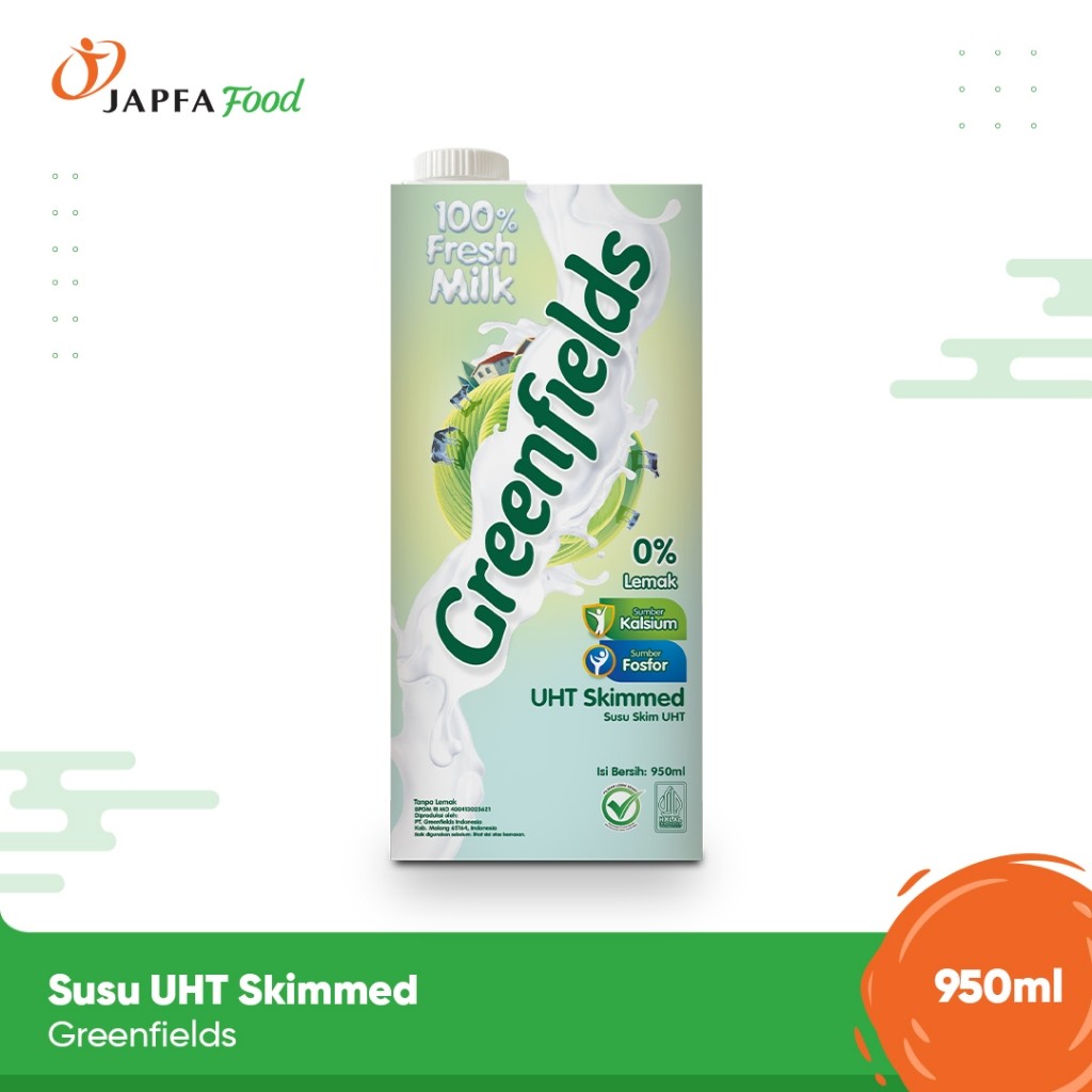 

Greenfields Susu UHT Skimmed 950ml - 100% Fresh Milk dari Greenfields Farm