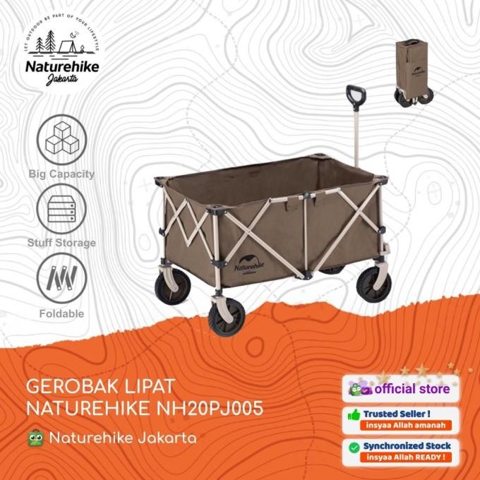 GEROBAK LIPAT NATUREHIKE NH20PJ005 STORAGE PIKNIK TROLLEY CAMPING CART