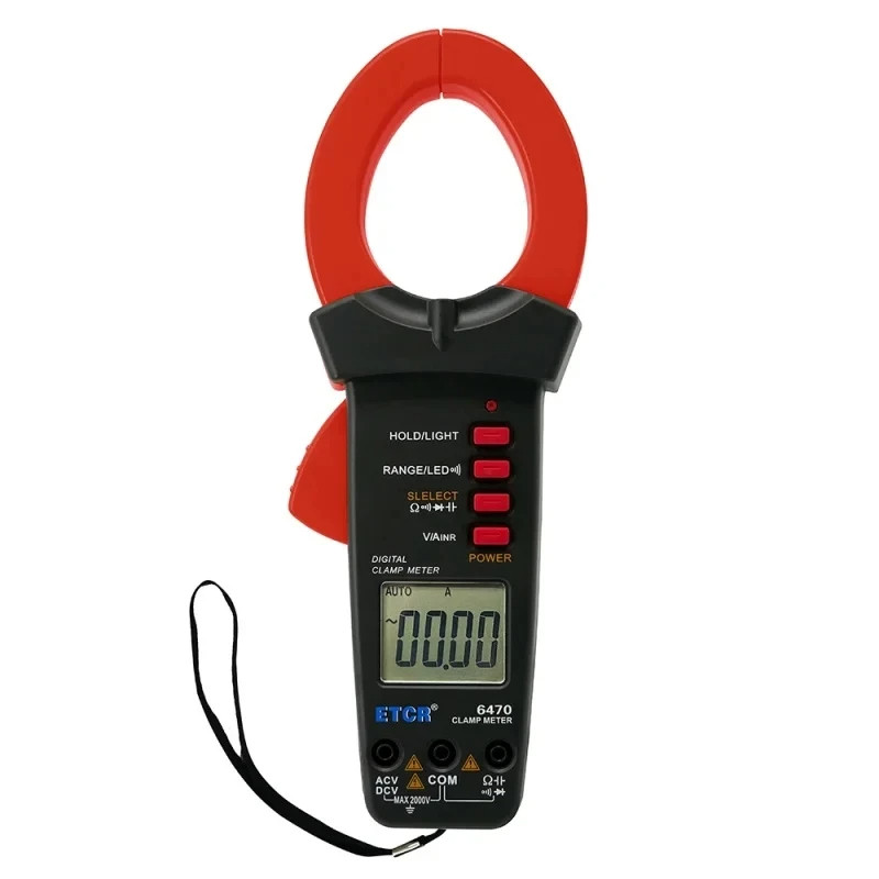 TOKOBATAKL ETCR6470 Digital Clamp Meter DC/AC Current 2000V Multimeter Ammeter Voltage Tester True R