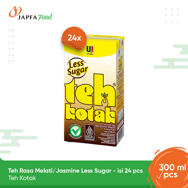 

Teh Kotak Jasmine / Melati Less Sugar 300ml - Isi 24 pcs