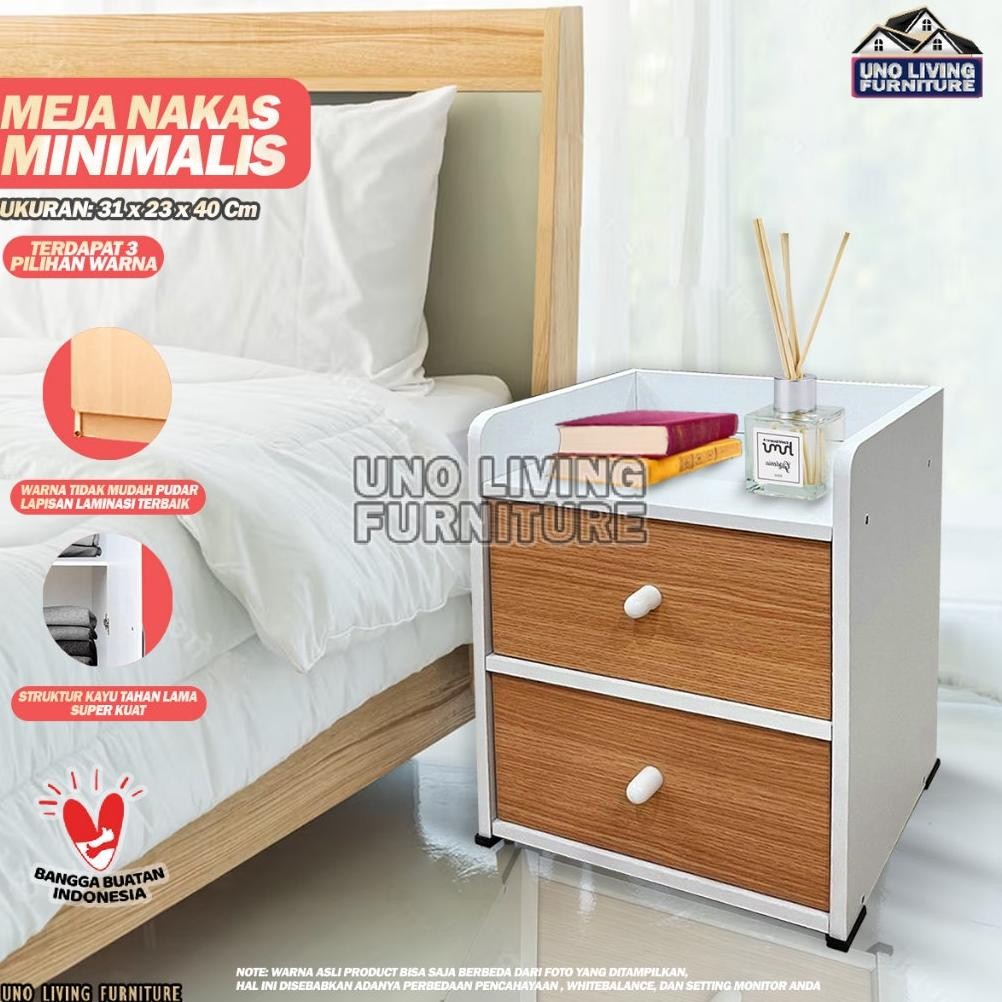 Promo NAKAS MINIMALIS NAKAS KAYU MEJA NAKAS MINI BEDSIDE TABLE MEJA KAMAR TIDUR MINIMALIS MEJA NAKAS