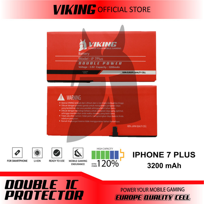 Viking Baterai Iphone 7+ / 7 Plus Double Power
