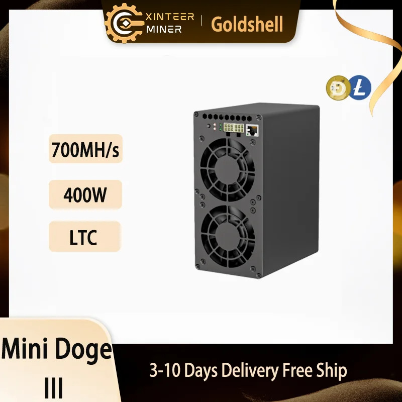 AQS New Goldshell minidoge3 (wifi) Miner 700M 400W LTC DOGE coin Miner Silent network goldshell Mini