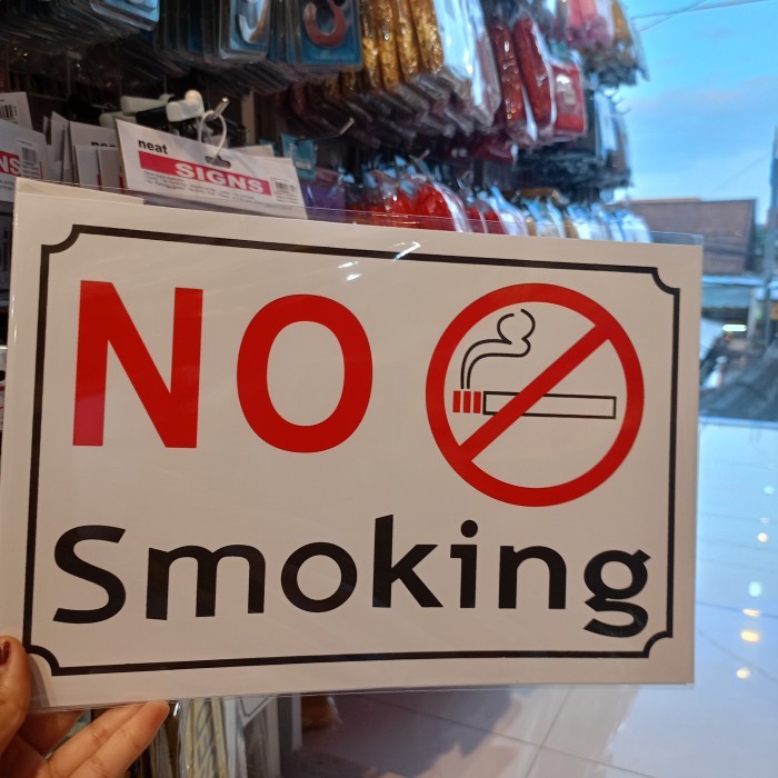 Produk Unggulan] SIGN LABEL IMP NO SMOKING WHITE TMP / SIGN LABEL NO SMOKING WHITE