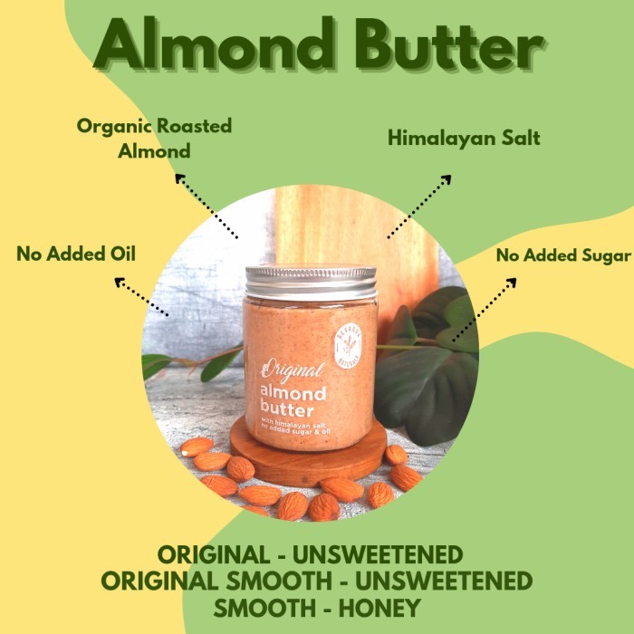 

Almond Butter/selai almond/selai kacang premium 260gr- toples kaca