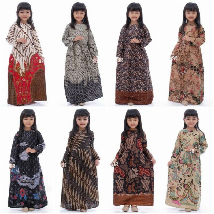 Baju Gamis Batik Anak Perempuan Umur 3-12 Tahun Modern / Drek Kondanga