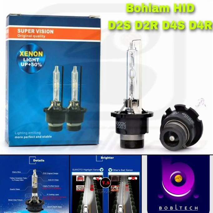 Sale Bobltech Lampu Mobil Supervision Bohlam Hid D2S D2R D4S D4R 1Pc