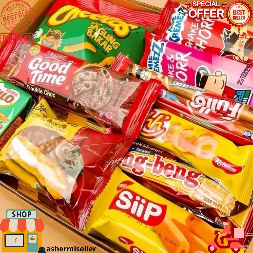 

Cod Snack 1 Dus Murah Jajanan Makanan Ringan Campuran 1 Kg Cemilan Enak Bebas Request D Best Seller