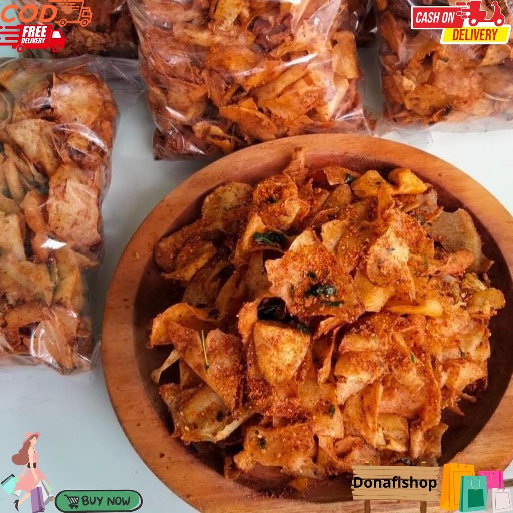 

Snack Kiloan Kripset Keripik Setan Pedas Daun Jeruk 250 Gram Makanan Ringan Cemilan Camilan Jajanan D Termurah