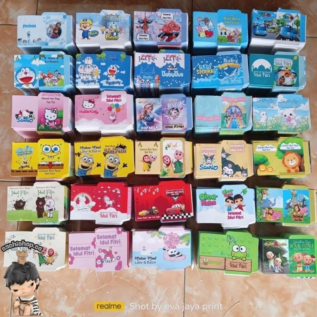 

Amplop Lebaran Mini 1000 Lembar Motif Kartun Promo