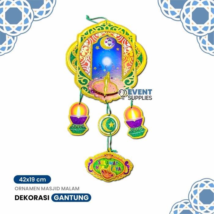 

New! Hiasan Dekorasi Hiasan Gantung Ramadhan Motif Ornamen masjid Malam Dekorasi Idul Fitri / Gantungan Hari Raya Lebaran