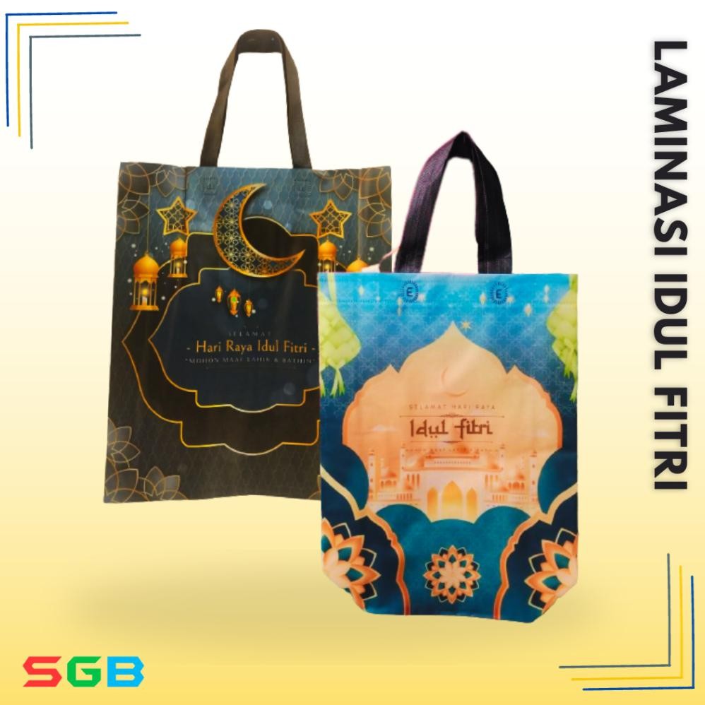 

GC27 1 LUSIN (12 pcs) TALI 38x45x8 & HANDLE BOX 30x40x10 LAMINASI IDUL FITRI - Goodiebag Berkualitas