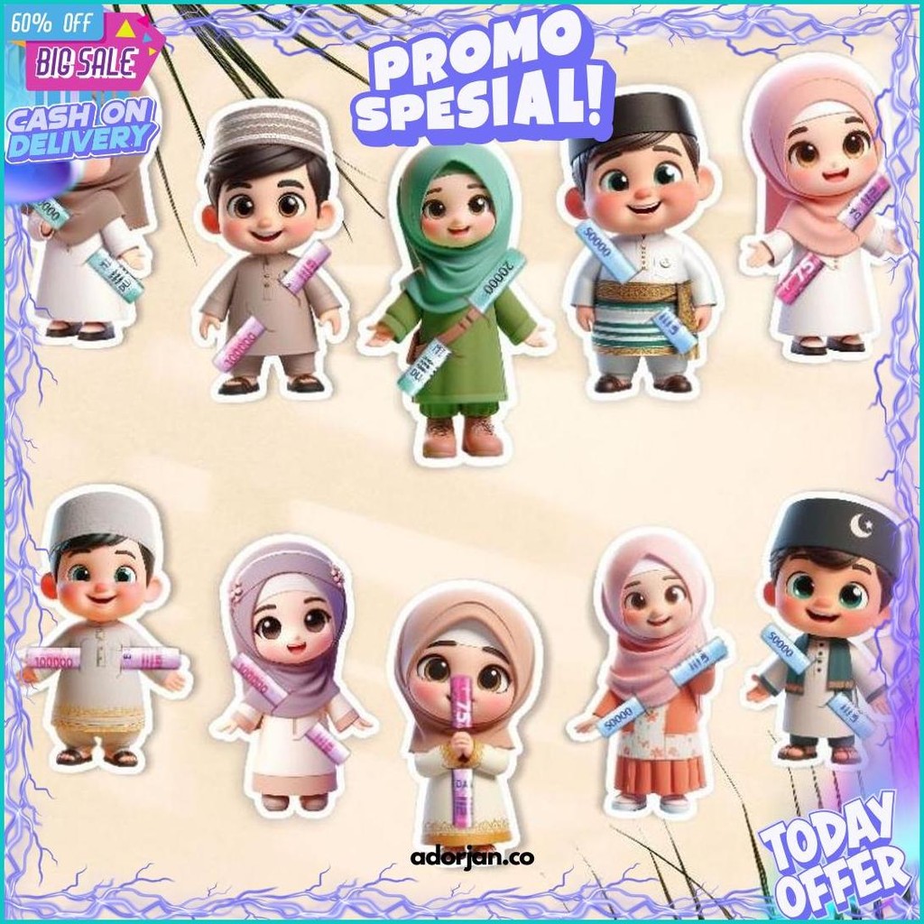 

Amplop Lebaran 2025 3D Gemoy Motif Lucu Promo