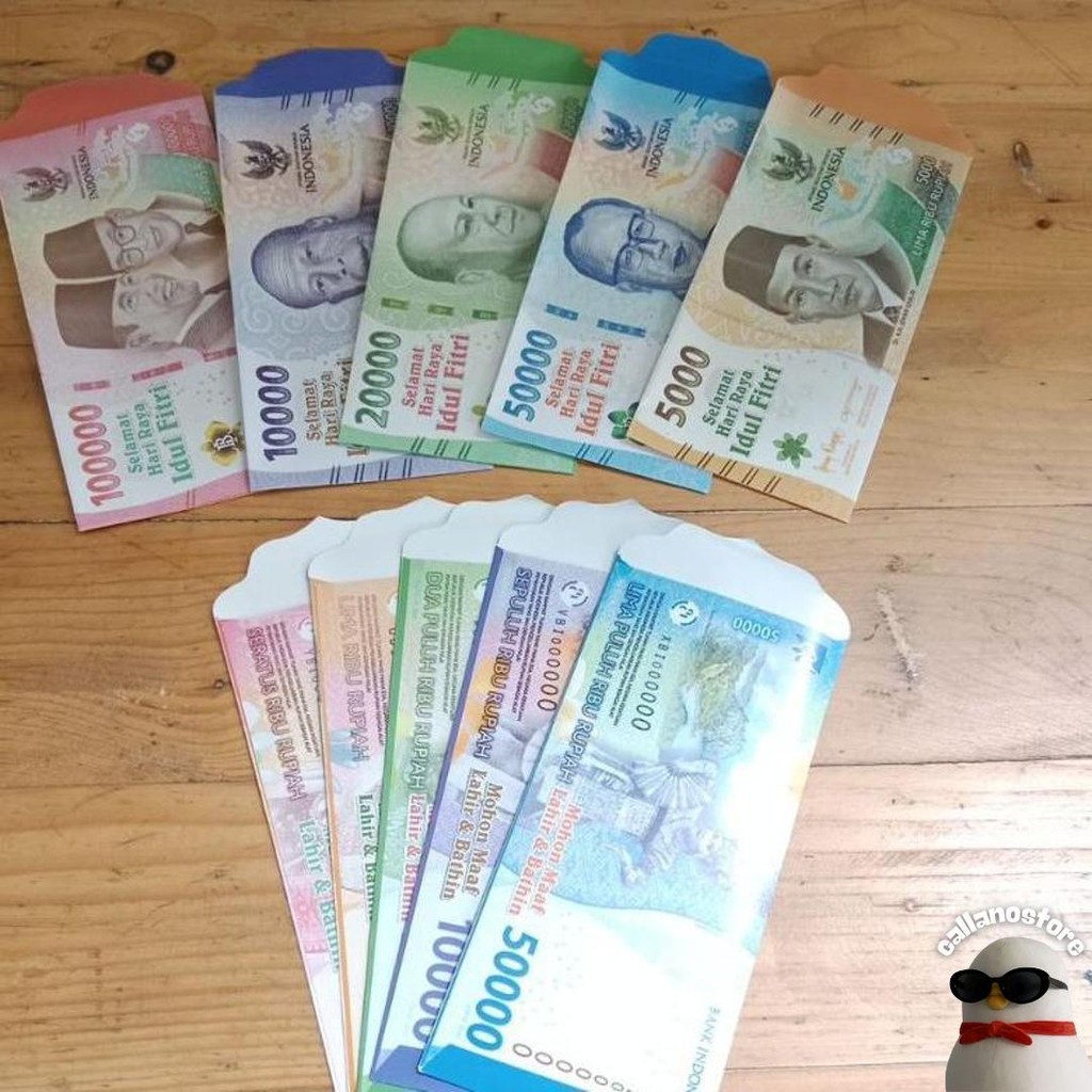 

100 Lembar...Amplop Lebaran Motip Uang Mainan Jumbo Promo