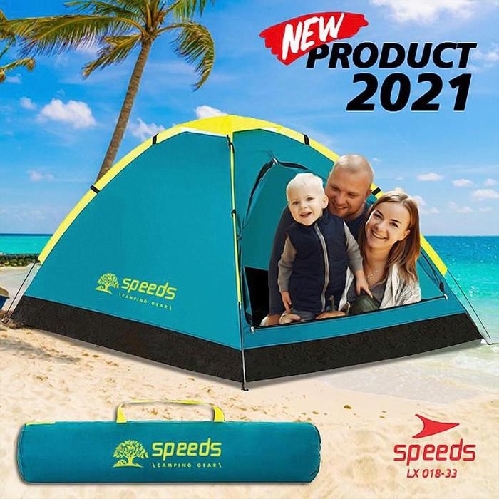 SPEEDS Tenda Camping Tenda Gunung 2-3 Orang Tenda Manual Tenda Lipat Portable 018-33