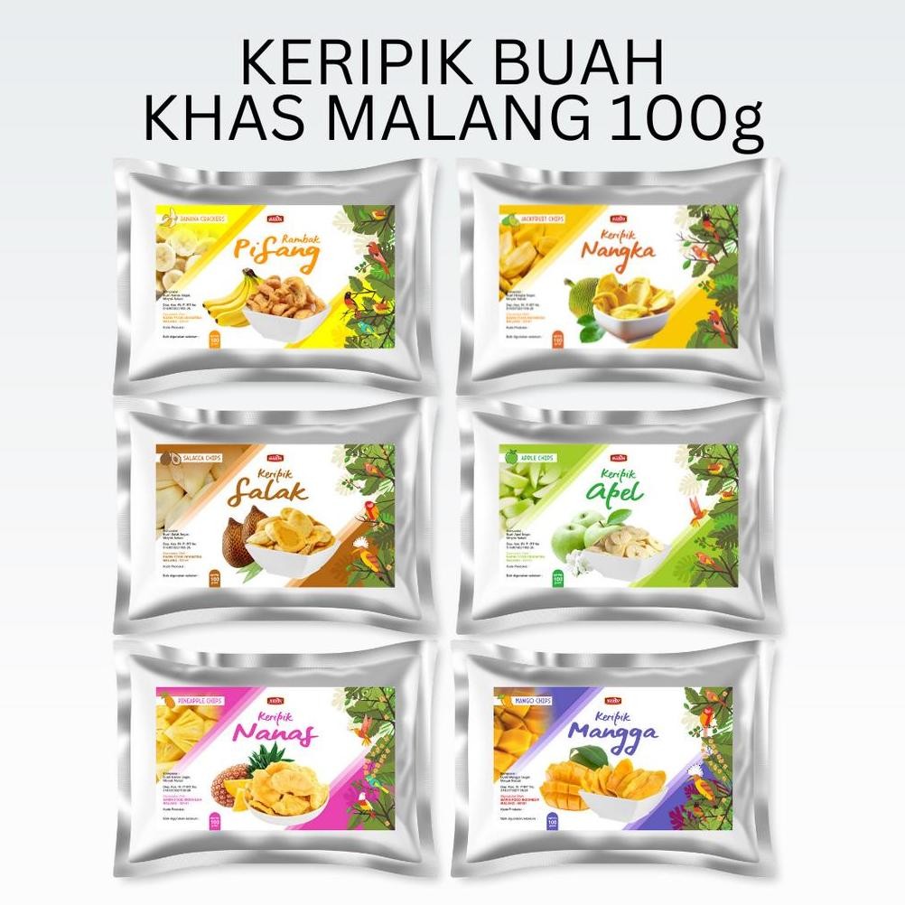 

Keripik Buah Nangka Apel Nanas Salak Mangga Pisang Kripik Buah Malang 100 gr Barin